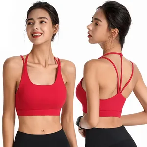 Factory Wholesale Custom Women's Sports Vest Plus Size High Elastic Fitness Sports Bra Breathable Sling Yoga Top
