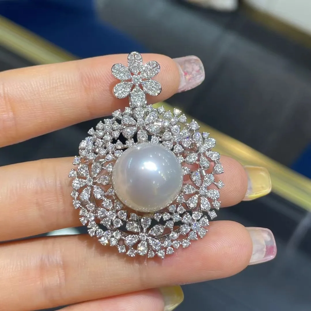 Jingzhanyiジュエリーファクトリー3つのペンダントブローチ18Kゴールド 