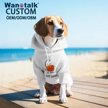 High Quality Halloween Design Pet Hoodies Sweatshirt Soft Fleece Dog Clothes With Drawstring