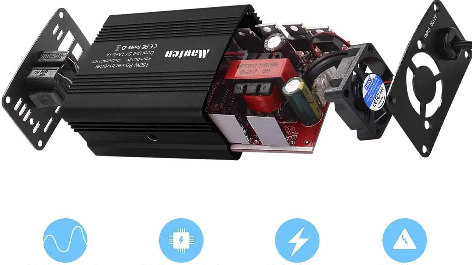 New Board Lifepo4 Car Inverters Dual Usb Power Converter 12v Dc To Ac