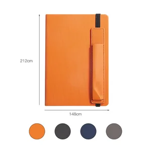 Wholesale Custom Printing Pastel PU Leather Hardcover A5 Journal Notebook and Pen Business Gift Set