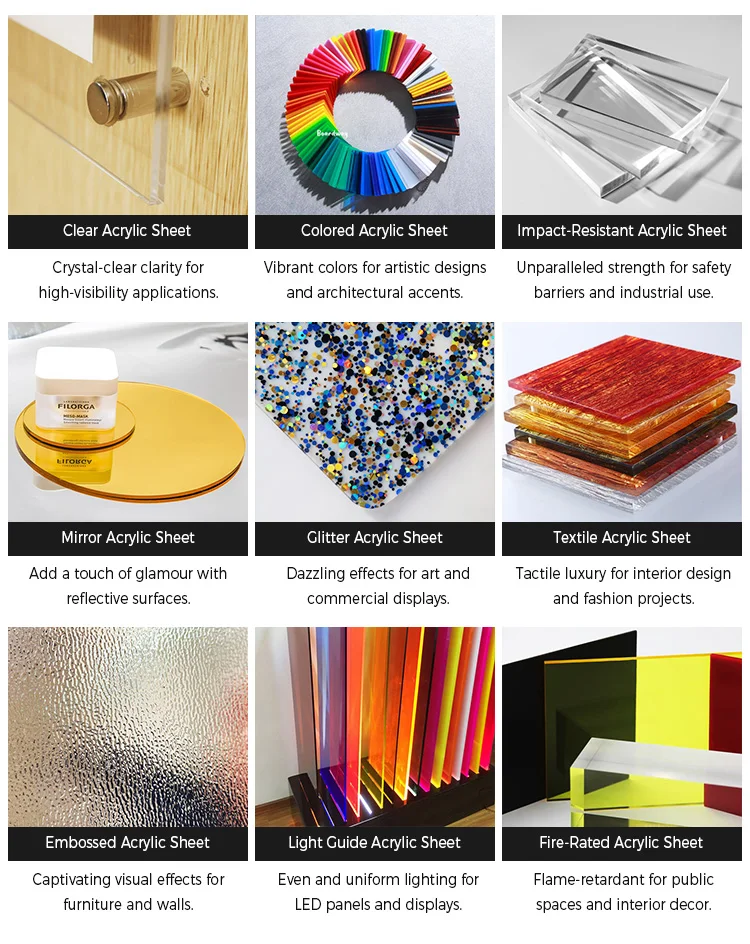 Customized Cast Color Acrylic Sheet For Laser Cutting UV Printing