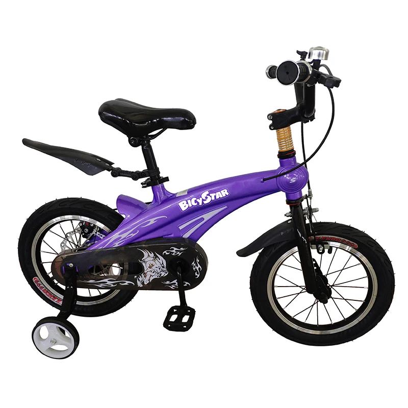 Lightweight 12 14 16 18 20 Inch Magnesium Alloy Frame Single Speed Disc Children's Shock Absorption Mountain Bike for Girls