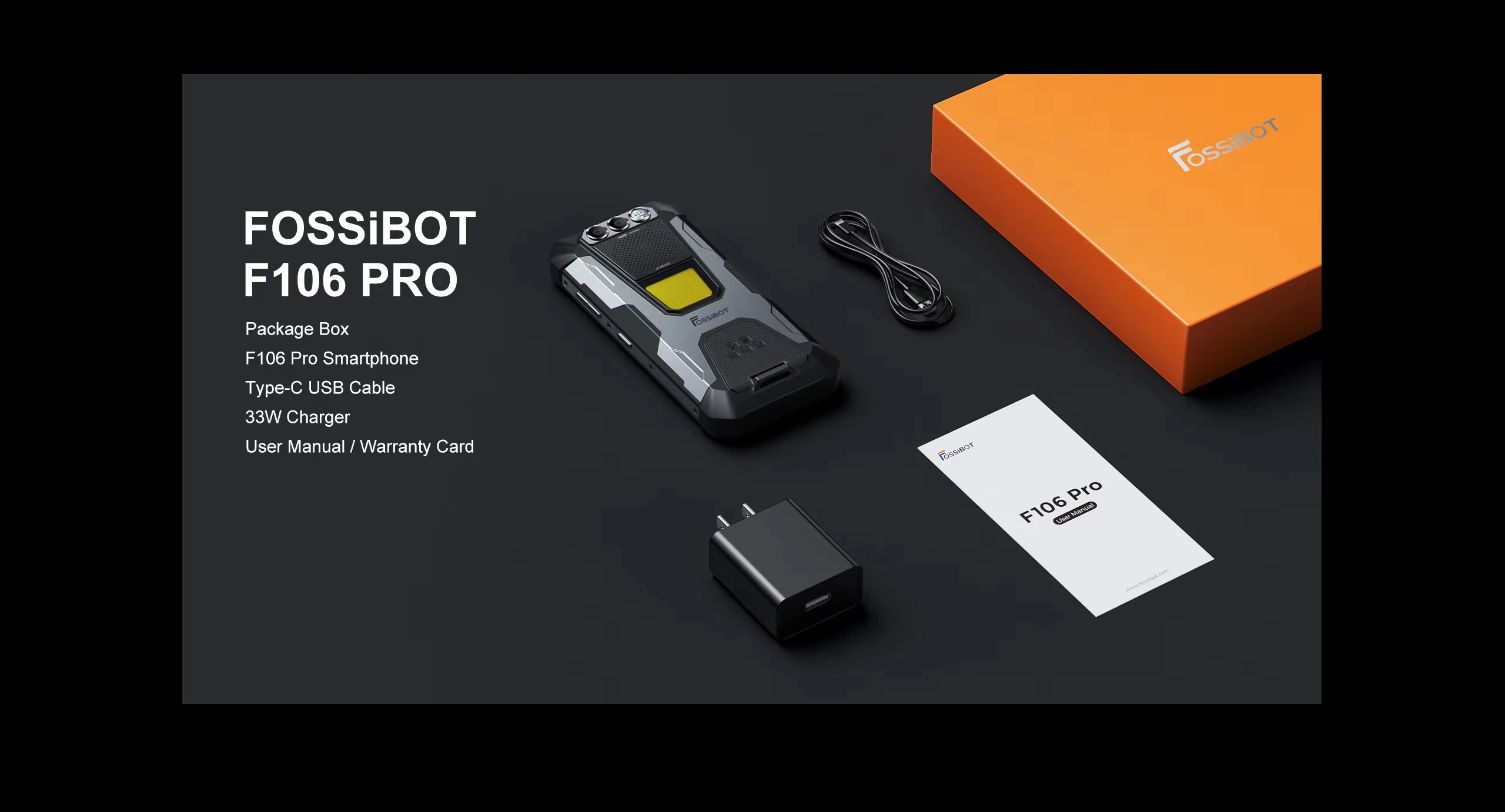 Fossibot F106 PRO - Rugged Android 14 Smartphone with 8GB RAM