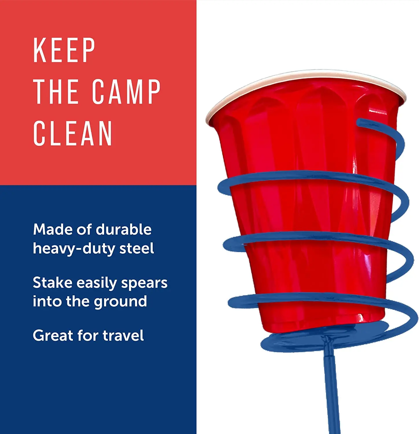 Outdoor Drink Holder Stakes Wine Glass Holder, Picnic Wine Rack Display Racks Buckets, Coolers & Holders