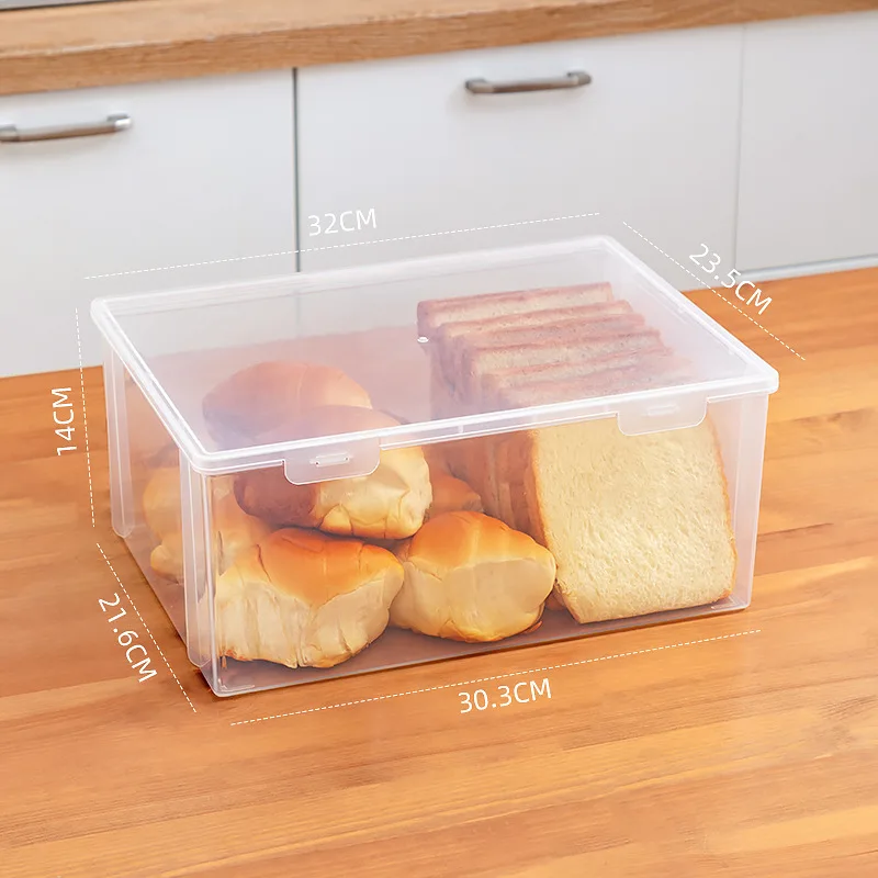 Large Bread Box Stackable Double Layer Bread Storage Container