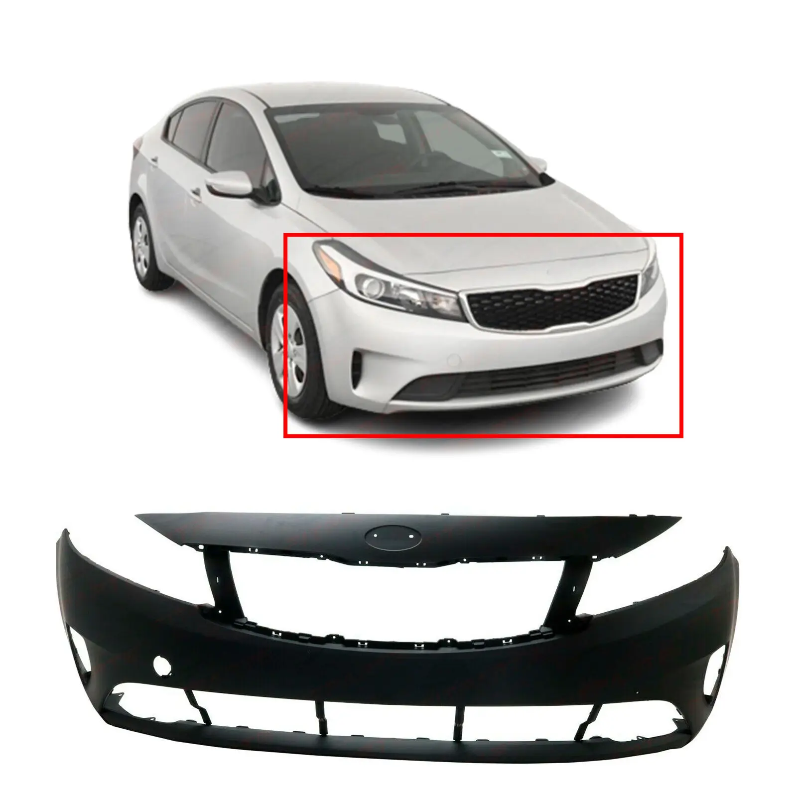 auto parts aftermarket spare accessories front bumper cover for KIA forte K3 2017 2018 Sedan Hatchback