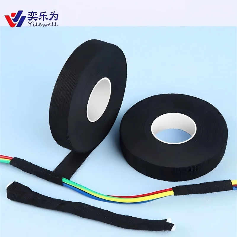 Specific Black Automotive Fabric Wiring Harness Wrapping Tape Fleece Fabric Flannel Heat-resistant Single Sided Insulation Tape