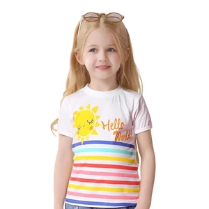 Bulk Price Children T-Shirt Girl Boy Print Clothing Short Sleeve 100% Cotton Kids Shirt