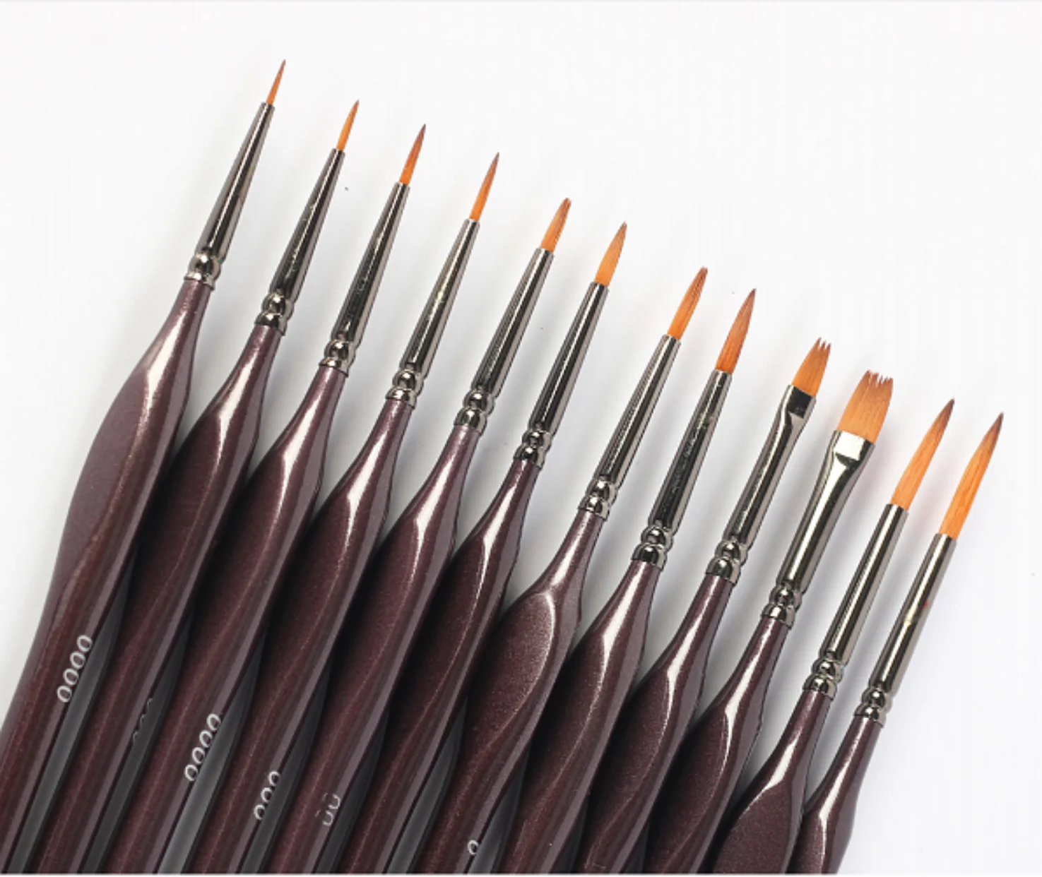 Hot Sale PROFESSIONAL TYPE LONG HANDLE WATER WATERCOLOR SABLE PAINTS BRUSH SET for BEGINNERS and PAINTING