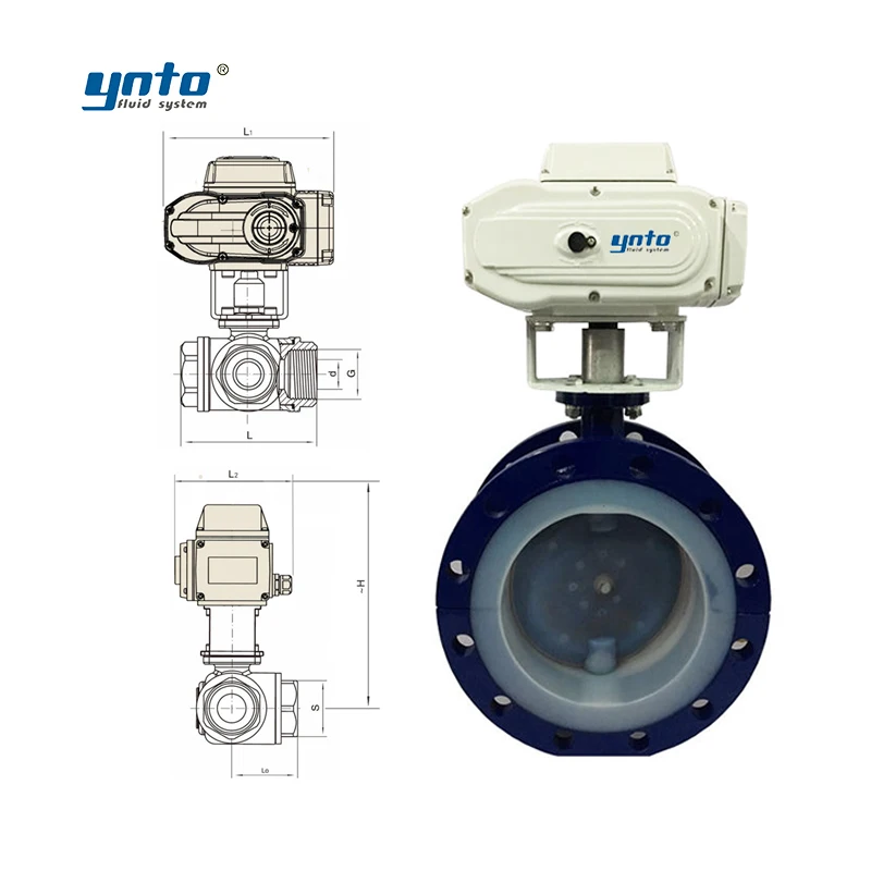 YNTO rotork on/off electric actuator valve ANSI 150LB stainless steel ...