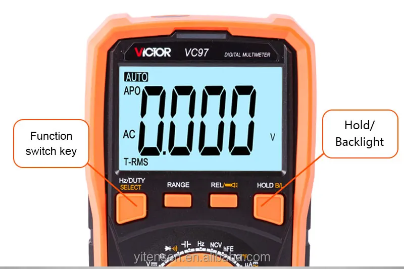 Victor Vc97 Digital Multimeter New Model Auto Range Ac Dc Voltage Current With Temperature