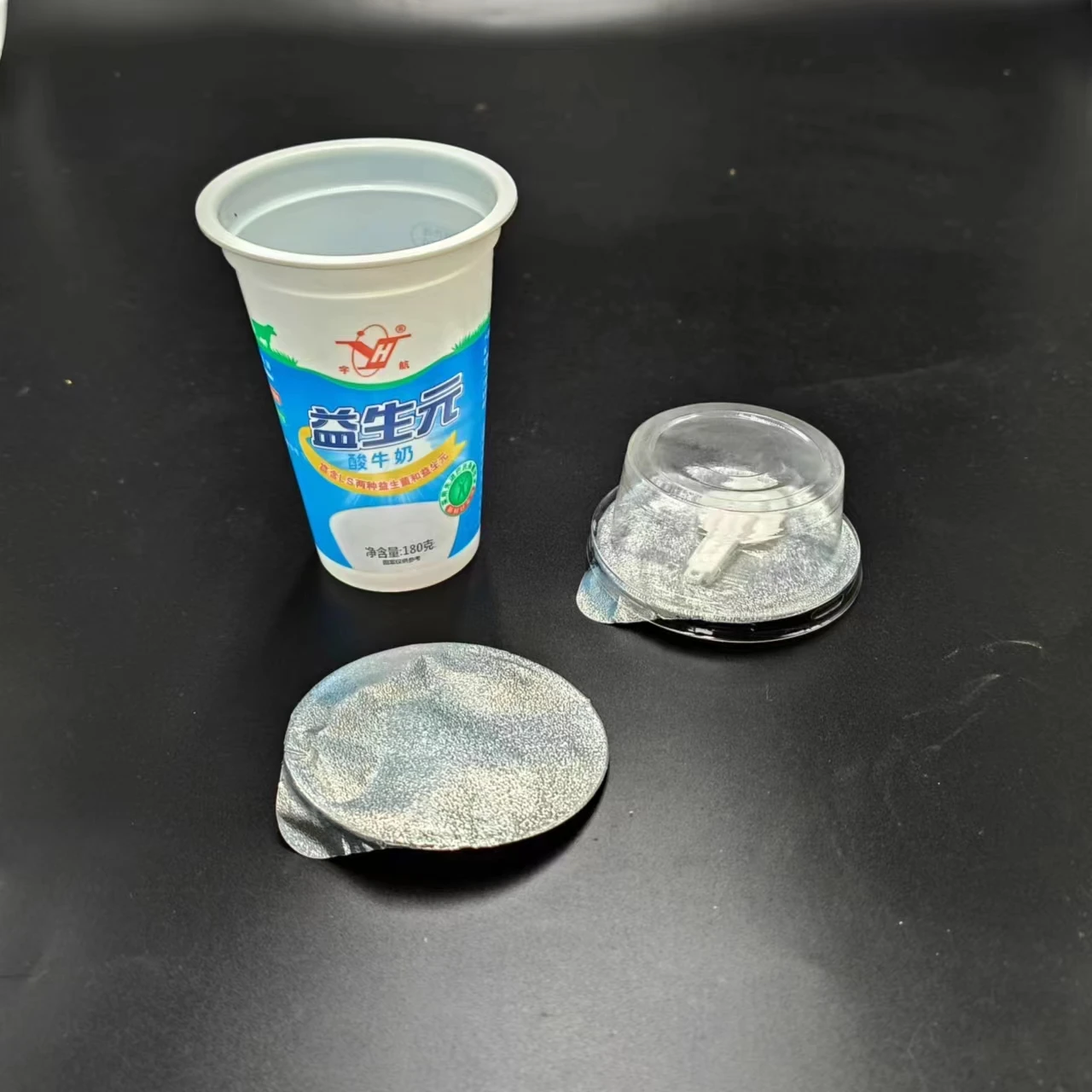 Plastic Container Yogurt Juice Cup with Sealing Aluminum Foil Lid