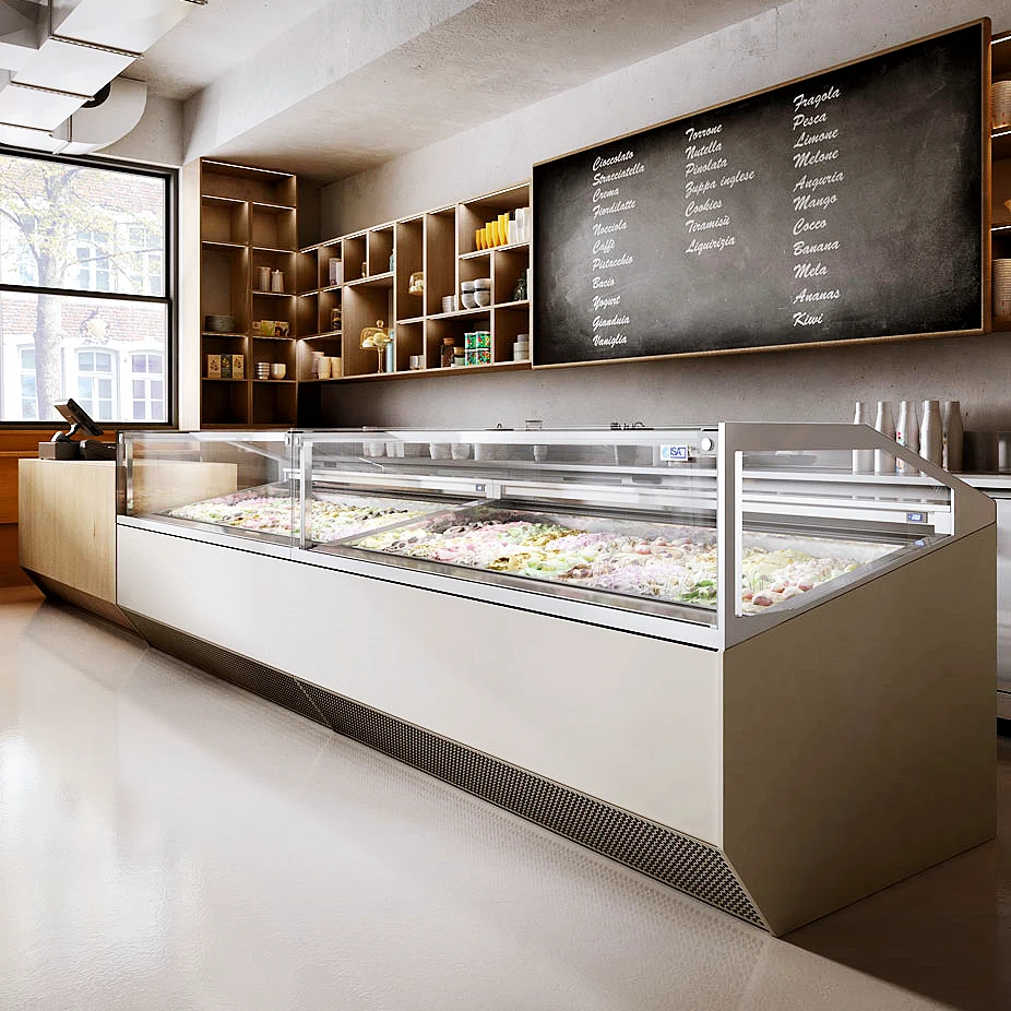 ♡アイスクリーム ディスプレイアイスクリームディスプレイ ホワイト