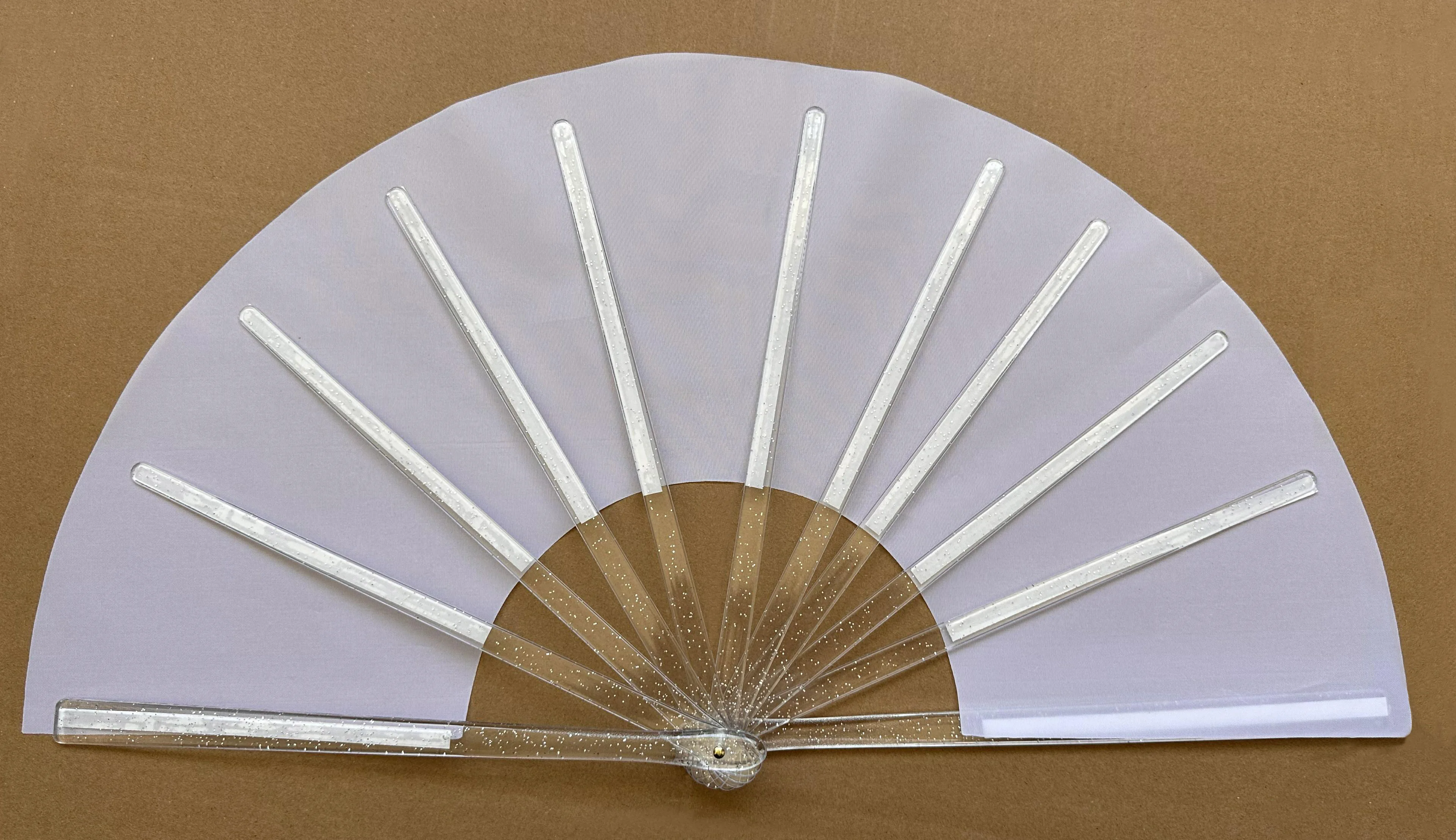 Clack Fan Ribs 10 Inch 13 Inch Big Sublimation Blanks Clack Fans PLASTIC RIBS KONG FU ...