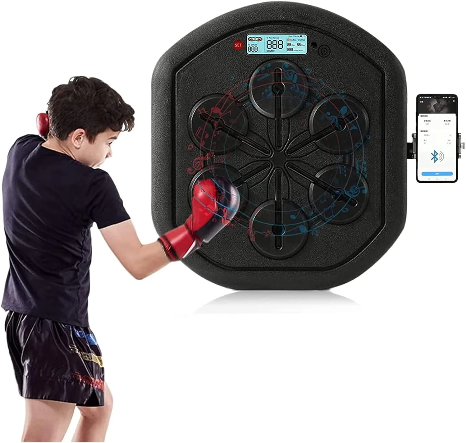 Rs New Boxing Target Machine Led Screen Display Kick Feather Pu Leather ...