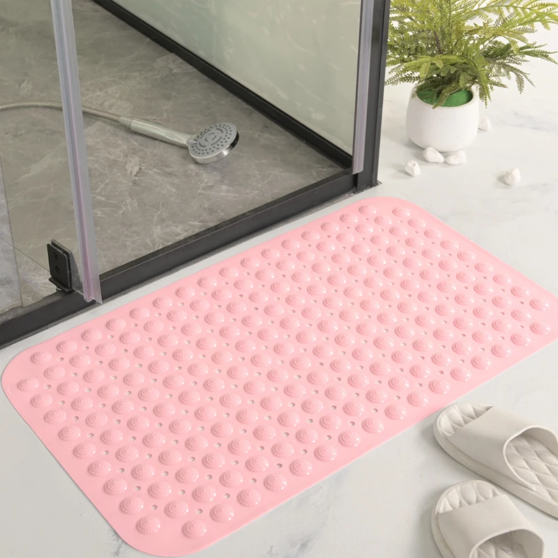 Custom Bathroom Bubble Non Slip Bath Mat Eco-friendly Anti Skid Rubber Suction Shower Mat Manufacturer