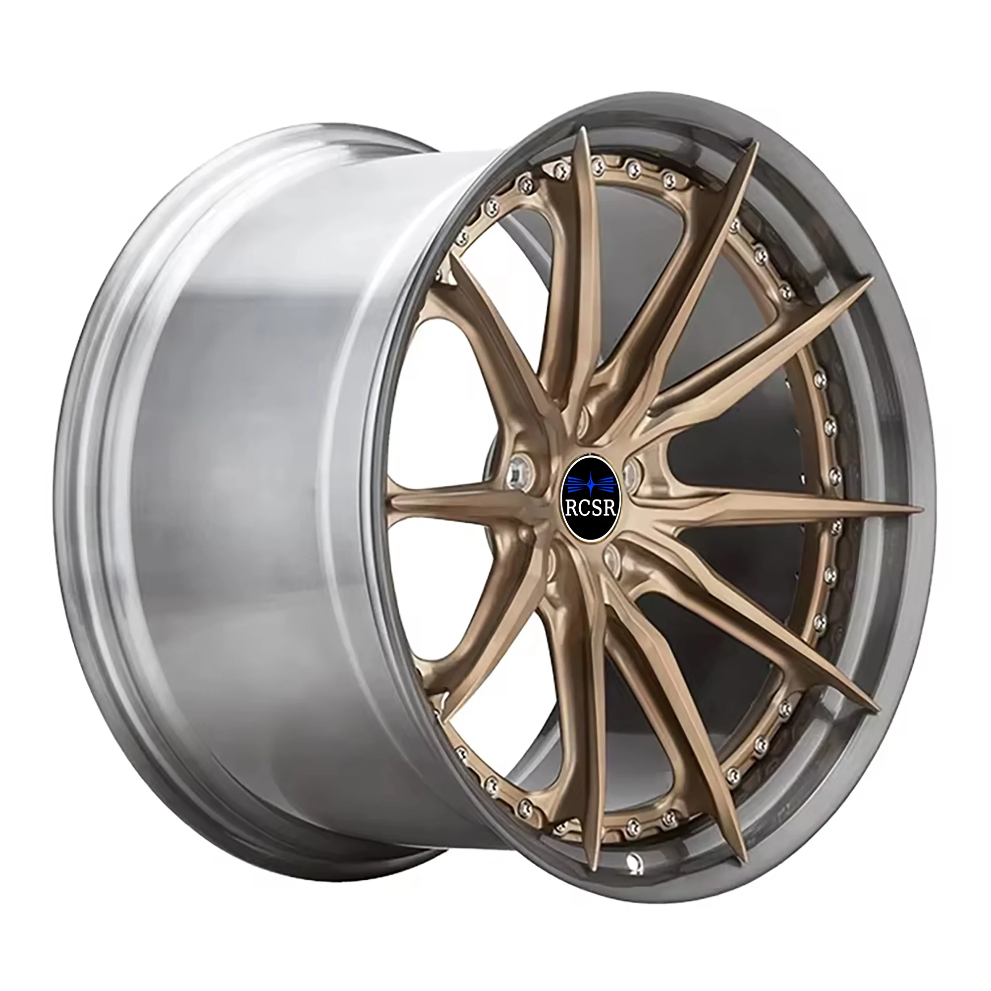 Rcsr Two Forged Lightweight Aluminum Alloy Concave Wheels Ten-Spoke Design For Classic