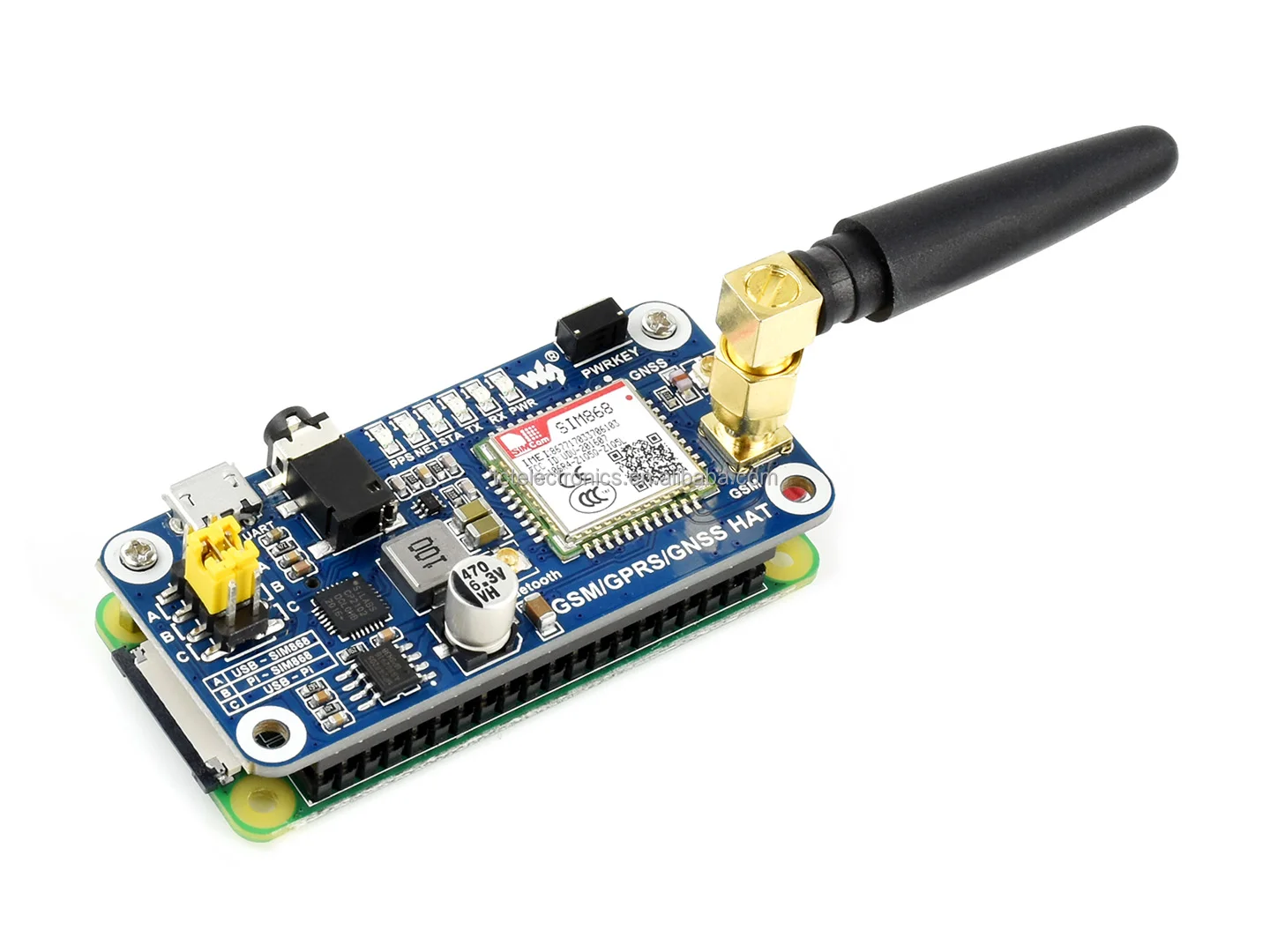 Raspberry Pi GSM/GPRS/GNSS Expansion Board - SIM868 Module
