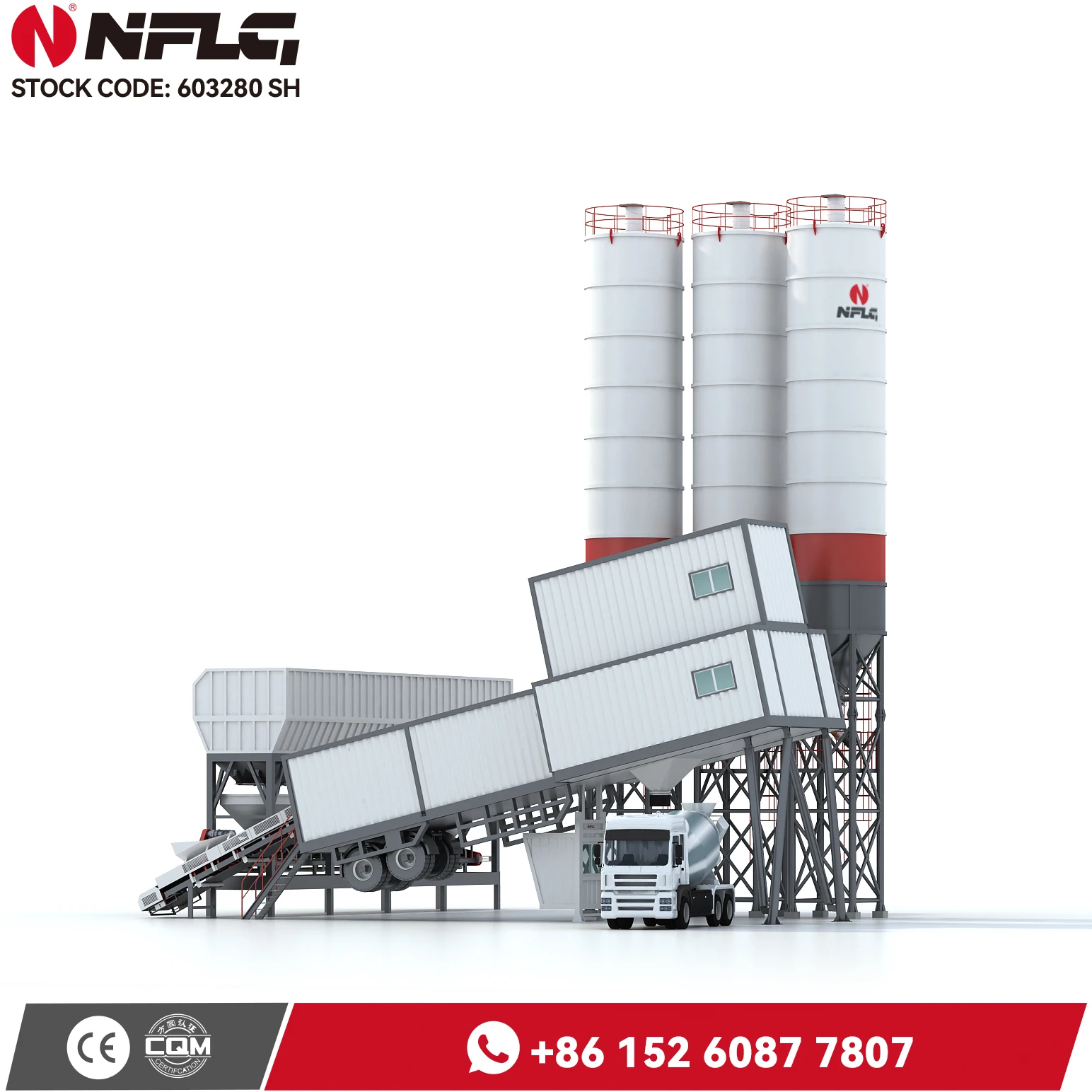 NFLG Brand Hzs Series Concrete Batch Mix Plant for Great Sale with 29 Years Experience