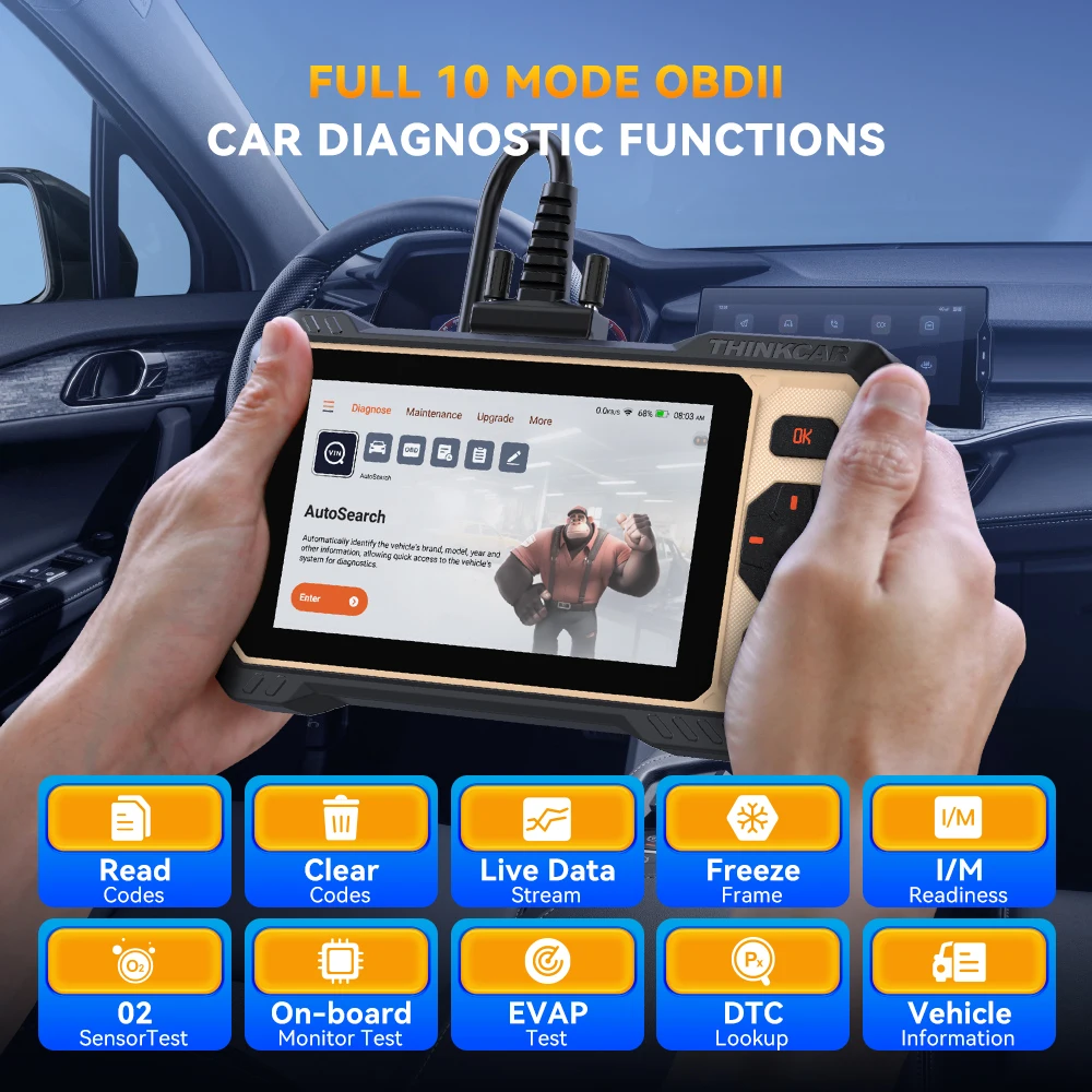 THINKCAR THINKSCAN 662 CAN FD OBD2 Diagnostisch hulpmiddel ECM/Transmissie/ABS/SRS Diagnosescanner 12 Resets Levenslange Gratis Updates_voghion.com