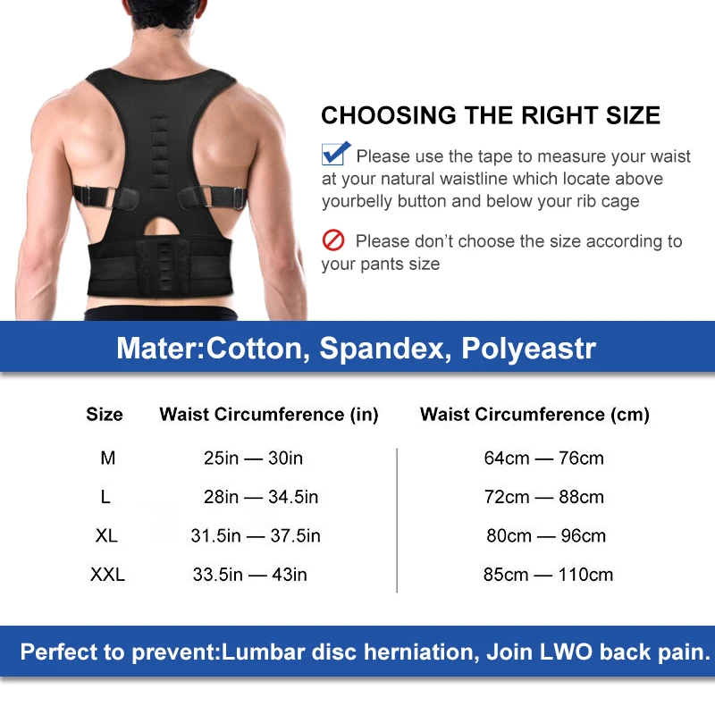 Adjustable Correcteur De Posture Belt Straightener Back Posture ...