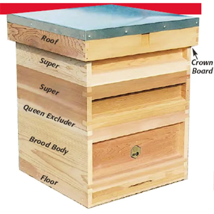 Chinese Beekeeping Red Cedar Wood Beehive Kit Uk British Standard