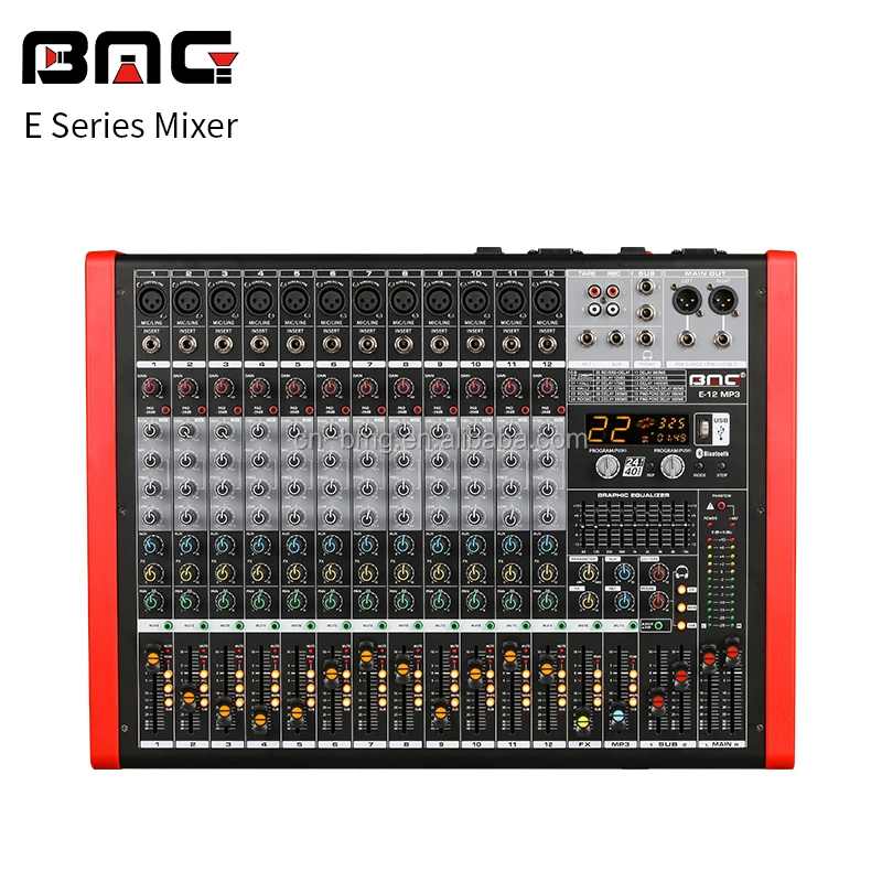 BMG 12 Channel USB Professional Mixing Amplifier Amp DJ Mixer Audio
