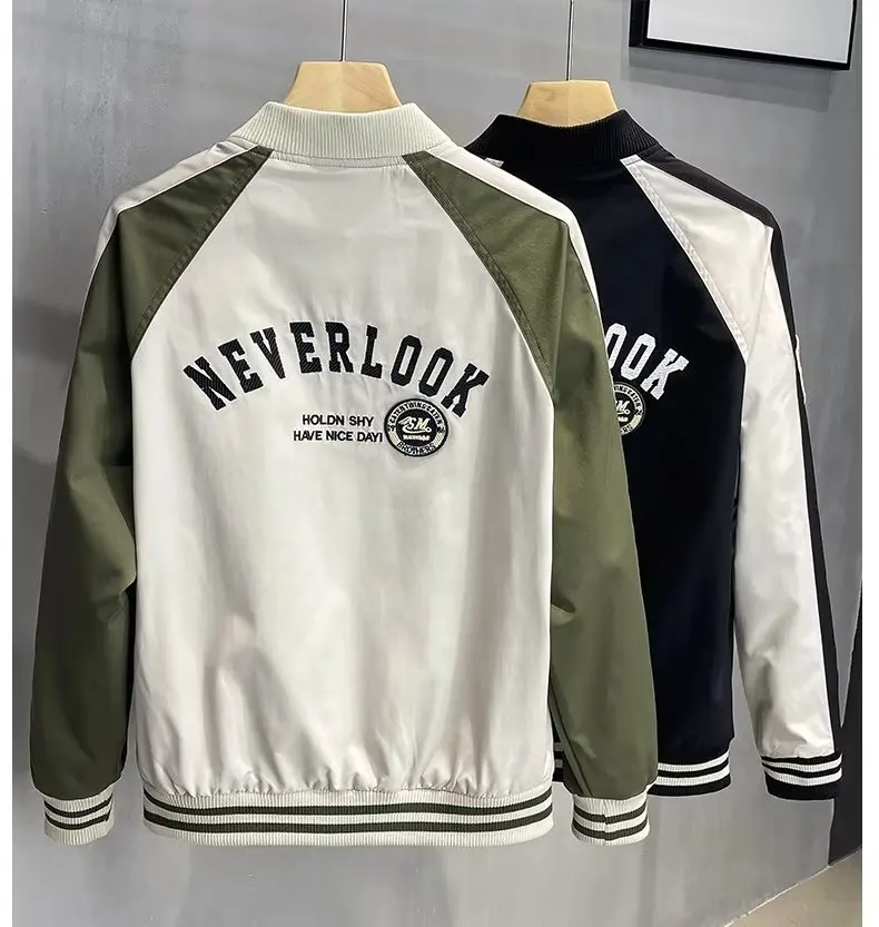 High Quality Men Chenille Embroidery Leather Sleeves Custom Baseball Letterman Varsity Jacket_voghion.com