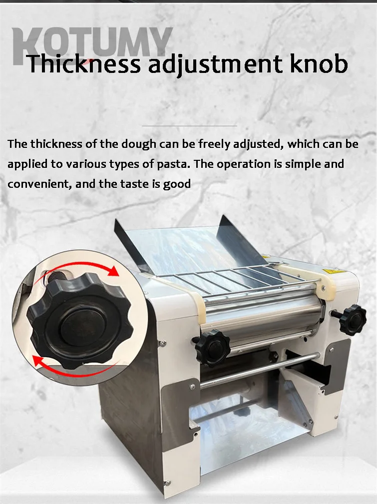 Commercial Desktop Automatic All-in-One Dough Sheeter Electric Dumpling Noodle Pressing Machine with Kneading Cutting Features