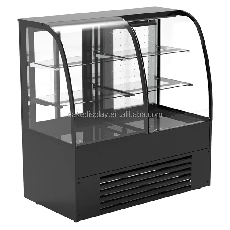 Source 3 layer natural marble toughened glass right angle cake display  chiller (CSR380) on m.alibaba.com