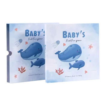 2024 Factory custom publishing book printing custom A3 A4 A5 children's story book baby first year record growth book