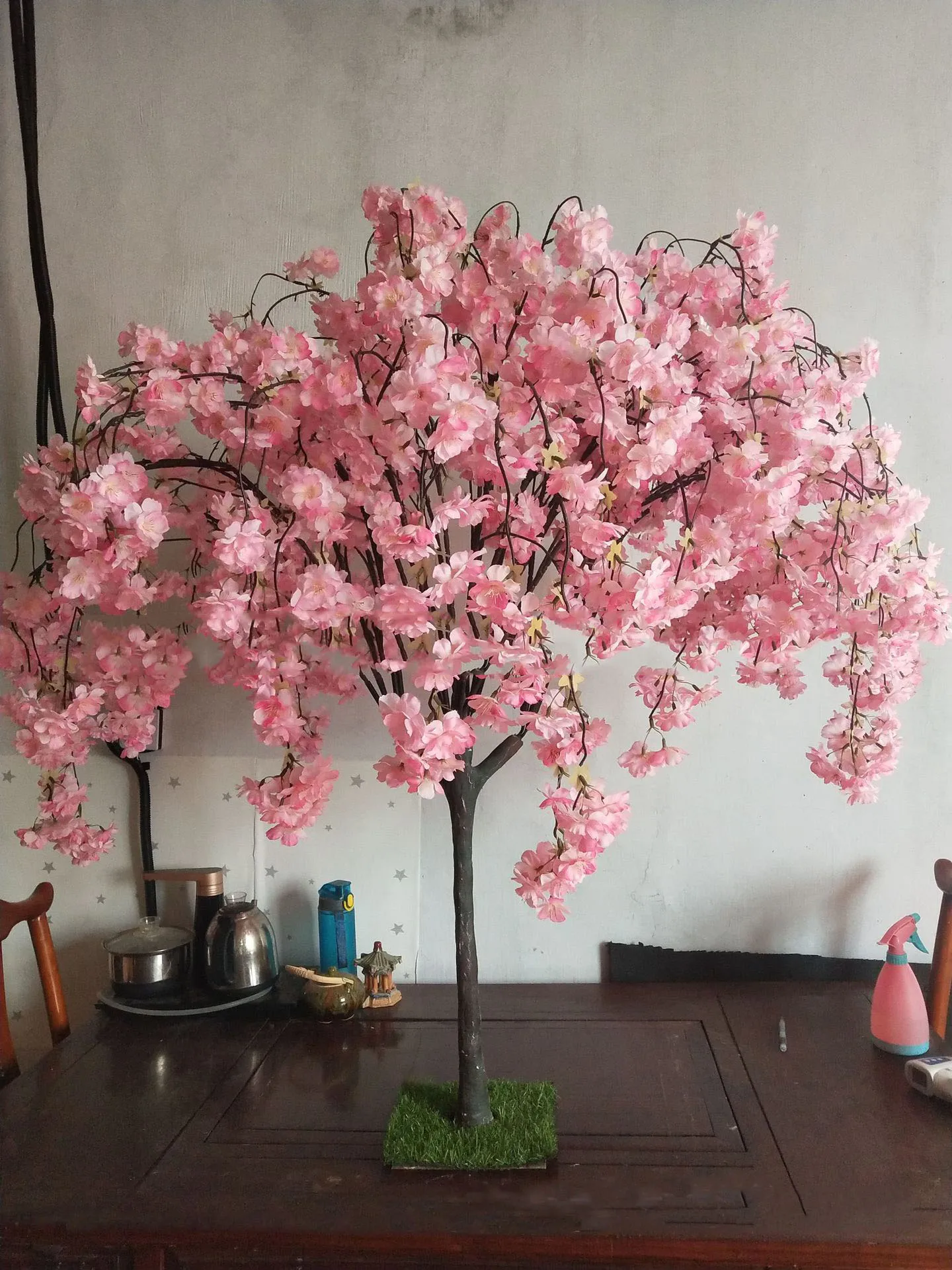 Artificial Cherry Blossom Tree Centerpieces Pink And White Silk Flower