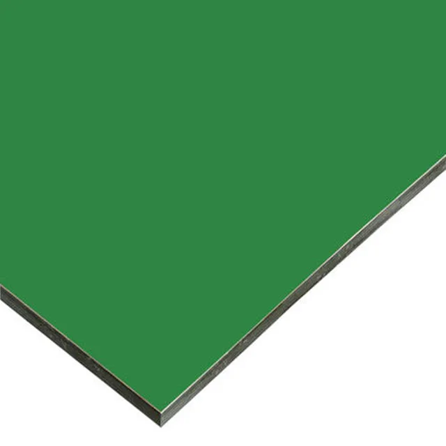 2 مم اللون الأخضر PVDF الألومنيوم المركب لوحة ورقة الجدار الخارجي الكسوة المعدنية ACP السعر 1220x2440mm