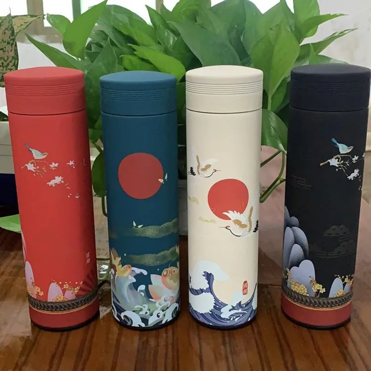 500ml Creative Chinese Style Retro Thermos Cup Men And Women Students  Stainless Steel Literary Vacuum Flasks Water Bottle - Buy Insulated Vacuum