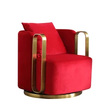 Luxury velvet fabric chairs furniture living room armchairs cloth leisure lounge chair