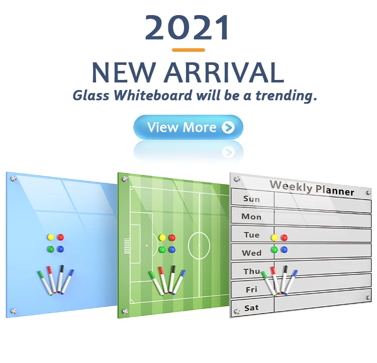 Индивидуальная дешевая печатная доска для сухого стирания ежемесячная магнитная настенная из закаленного стекла офиса