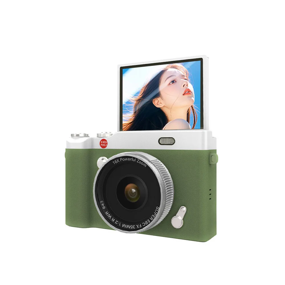 New CCD HD 4K Digital Camera Dual Lens Photography Device Student Kids Use Front Rear Shooting Entry Level Compact Design