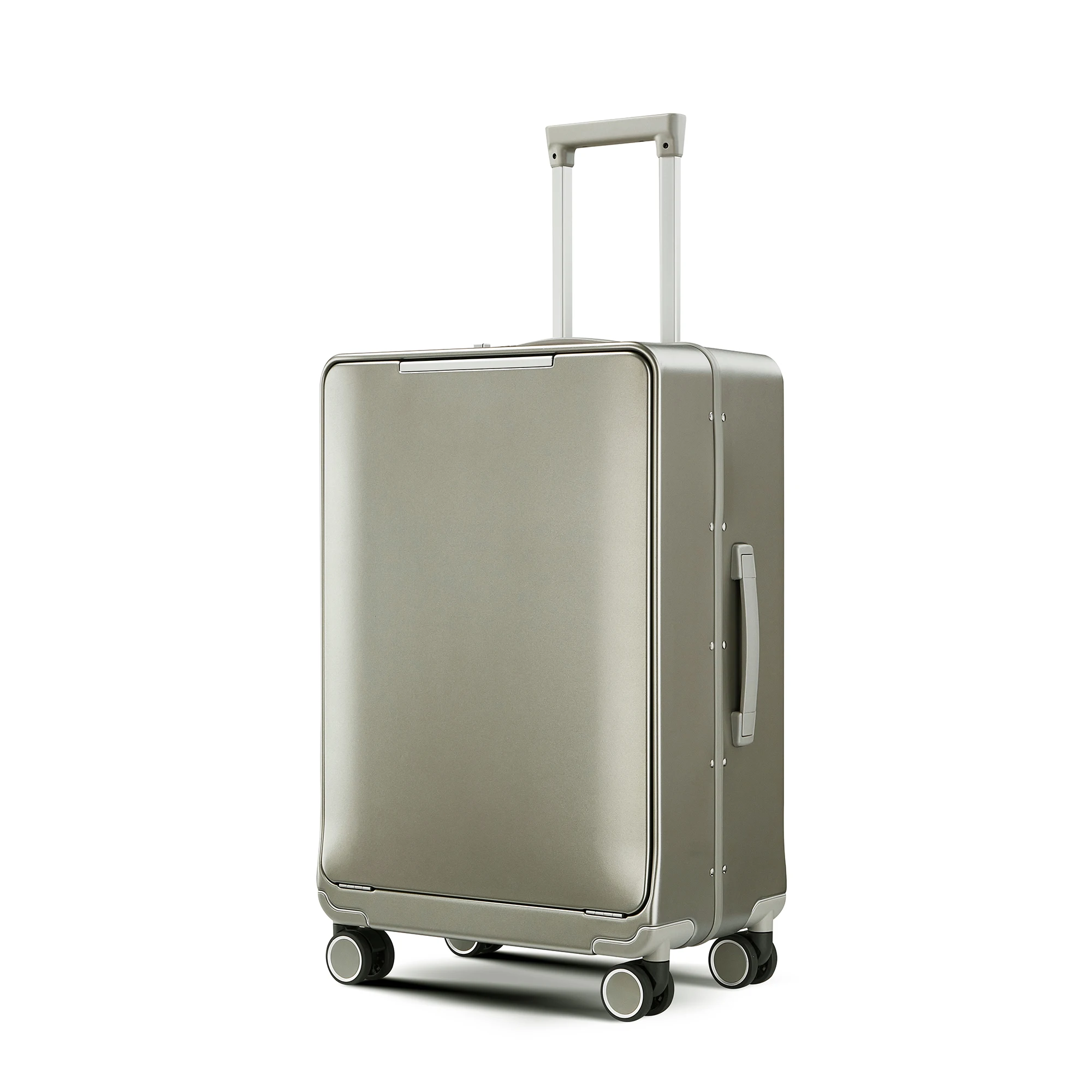 Unisex Anti-Lock World Travel Luggage with Front Opening Trolley