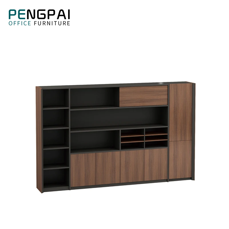Современный Офисный настенный шкаф Pengpai, офисный деревянный шкаф для хранения документов, шкаф для документов