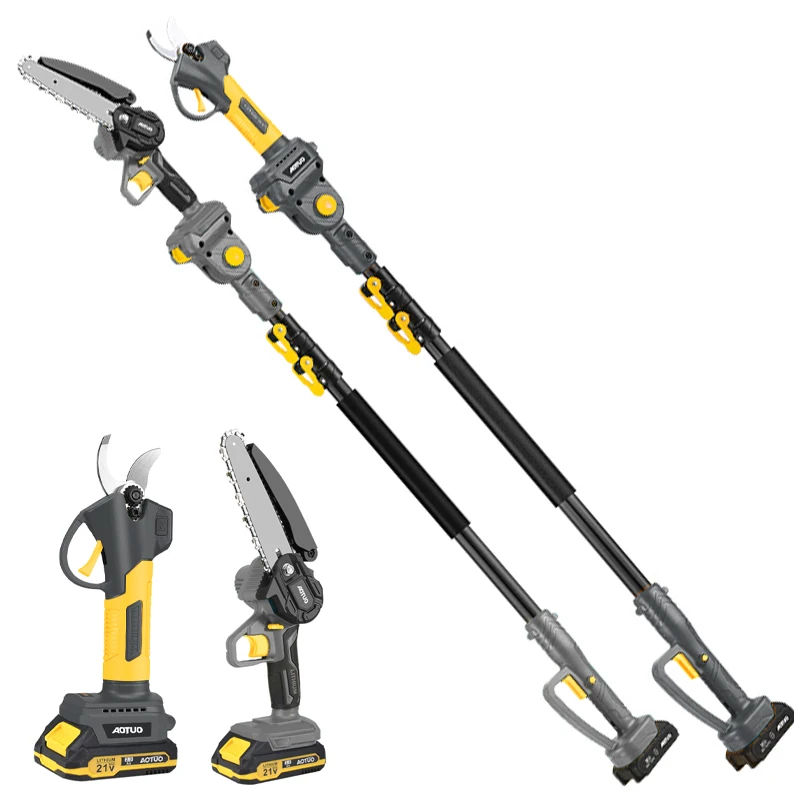 Electric Chain Saw Pruning Cutter Long Pole Chainsaw Garden Pruner Shears Plastic Metal Blade 36V Lithium Battery DIY Gardeners