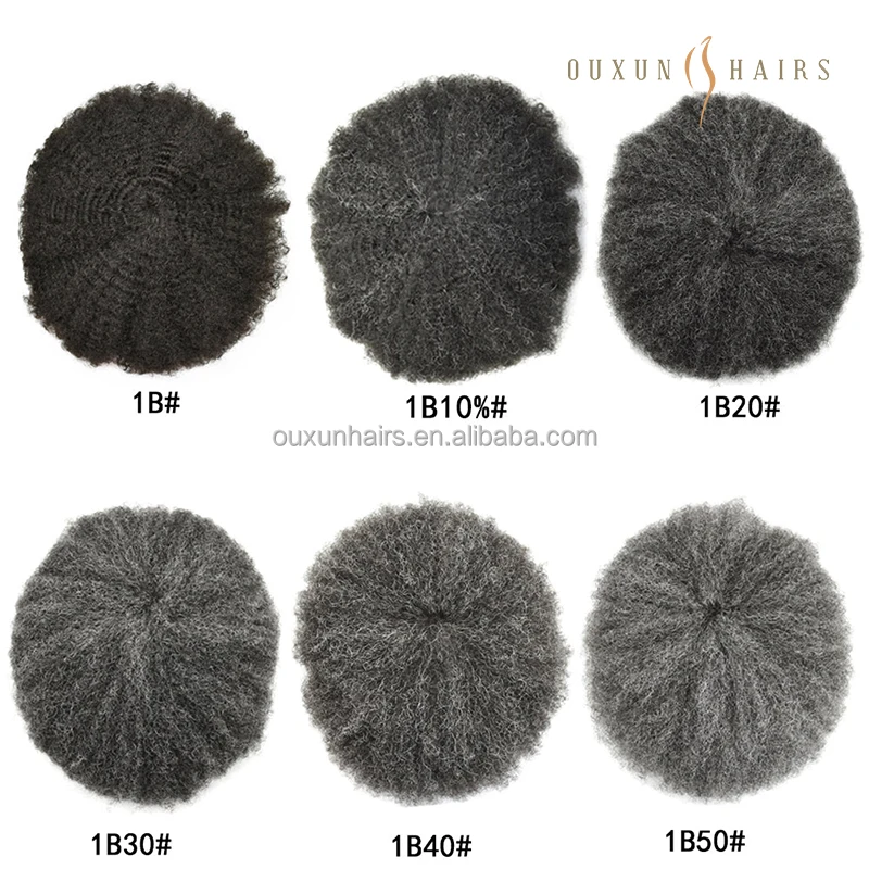 Handmade Black Men's Toupee Wig 100% Indian Hair Full French Lace Afro 6mm  Wave Curly Mono Base Hair Replacement System