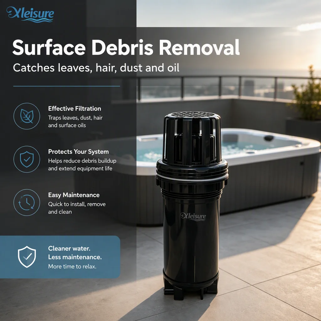 L-2125A ABS Material Hot Tub Spa Skimmer Water Surface Filter Basket Debris Collector Replacement for Spa Pool Factory