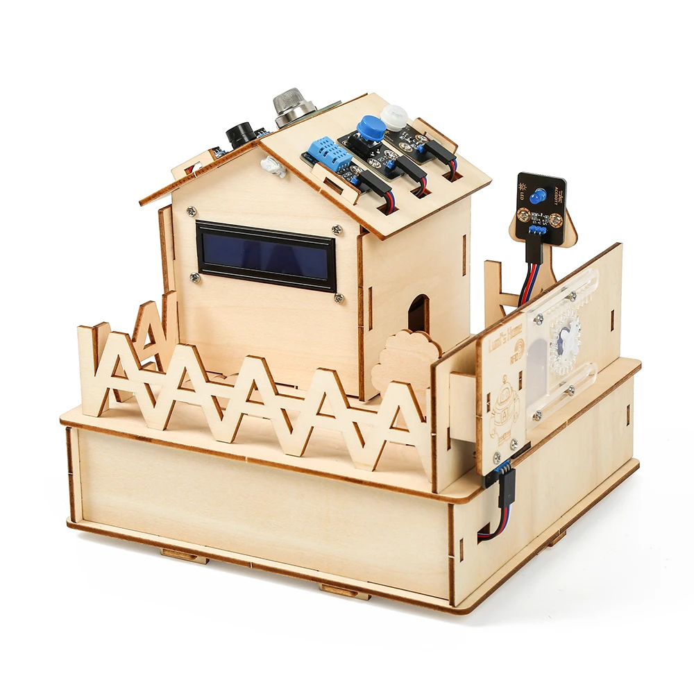 Robotlinking ESP32 IoT Control Smart Home Starter Kit Automation Projects Wooden House STEM Learning Kit DIY for Arduino
