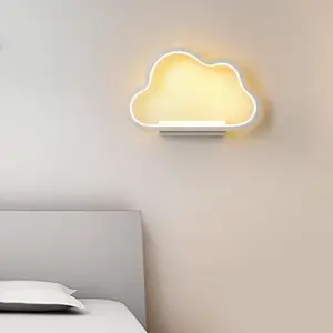 Modern Art Cloud Shape LED Wall Lamp for Bedroom Indoor Bedside Aluminum Decorative Lamp