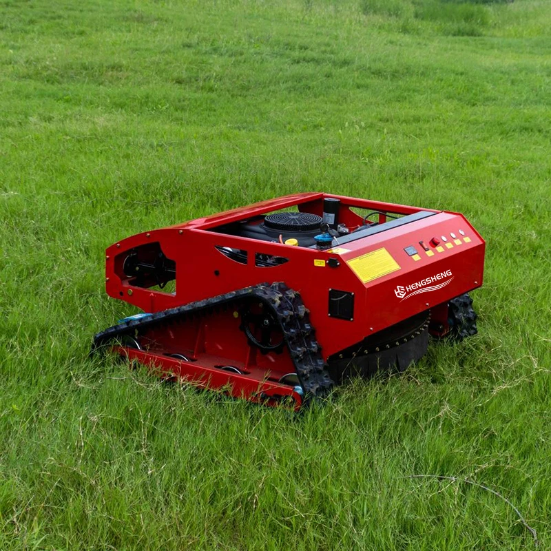 CE/EU/EPA Remote-controlled Tracked Lawn Mower Cutting Width 800mm Longxin Engine One-key Start 4.2 Acres Per Hour Robotic Mower