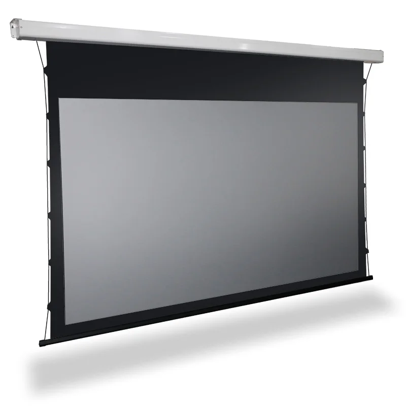 120 inch motorized tension Pull Down Screen projector with the ambient light rejecting screen