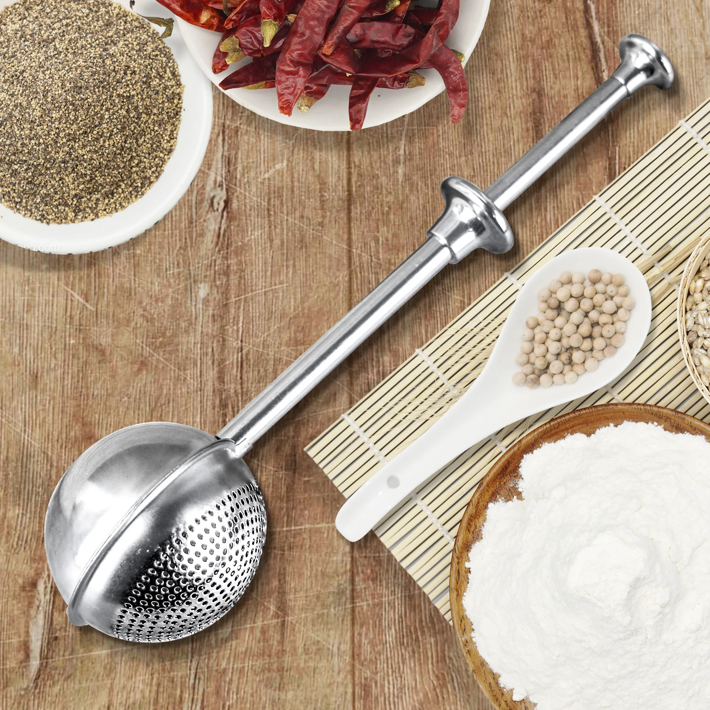 Hot Sell 304 Stainless Steel Bakeware Fowder Filter Sugar Cocoa Flouring Tools