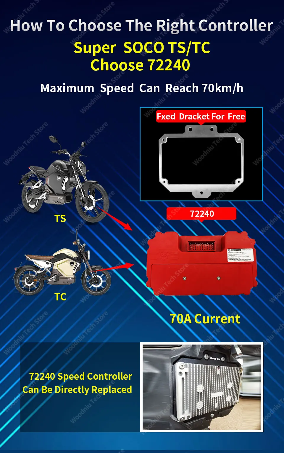 Couverture de clé de scooter modifiée pour SOCO TC TS, accessoires