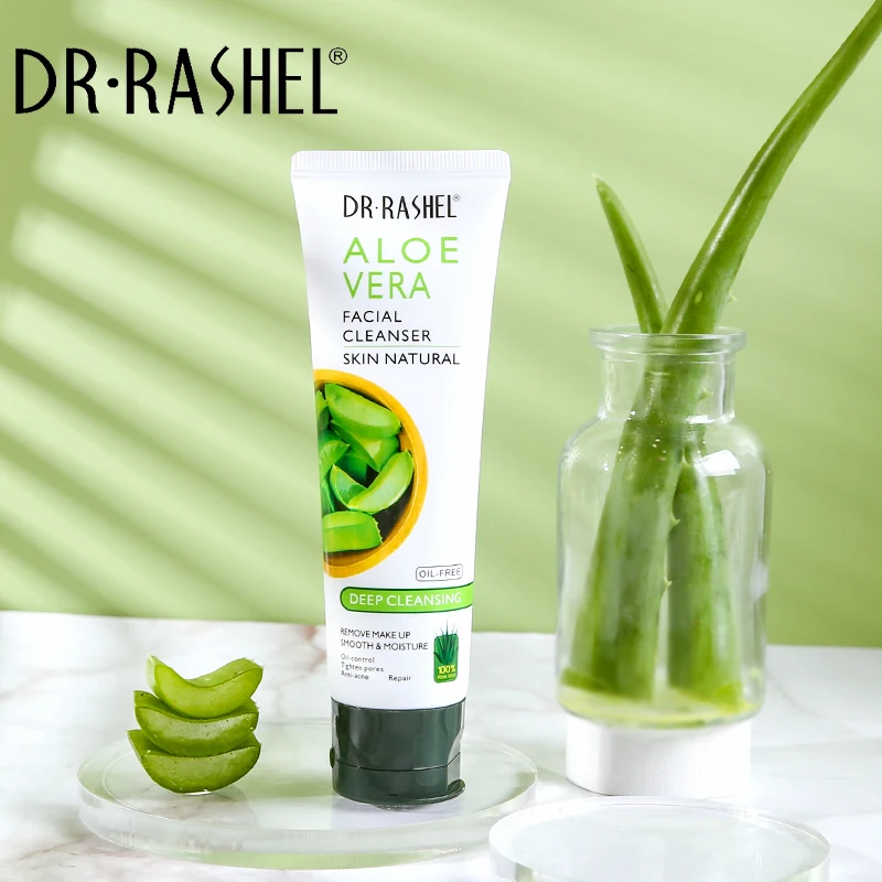 DR RASHEL 100g Remove Makeup Smooth and Moisture Deep Cleaning Aloe Vera Face Wash Facial Cleanser